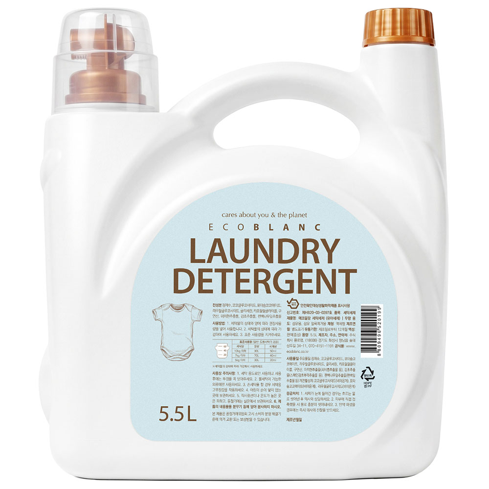 에코블랑 유아세제 5.5L, 1개, 5.5L